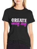 Create Every Day Graphic Tee - Black