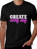 Create Every Day Graphic Tee - Black
