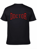 Doctor Graphic Tee - Black Cotton Blend T-Shirt