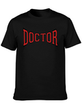 Doctor Graphic Tee - Black Cotton Blend T-Shirt