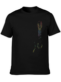 Guitar Art Mens Black T-Shirt