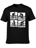 Cycling Silhouette T-Shirt - Black Graphic Tee