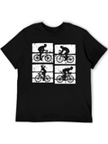Cycling Silhouette T-Shirt - Black Graphic Tee
