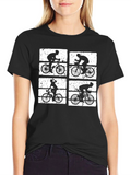 Cycling Silhouette T-Shirt - Black Graphic Tee
