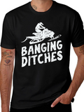 Banging Ditches Snowmobile Graphic T-Shirt