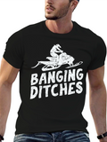Banging Ditches Snowmobile Graphic T-Shirt