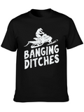 Banging Ditches Snowmobile Graphic T-Shirt