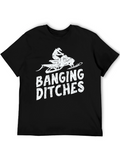 Banging Ditches Snowmobile Graphic T-Shirt