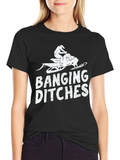 Banging Ditches Snowmobile Graphic T-Shirt