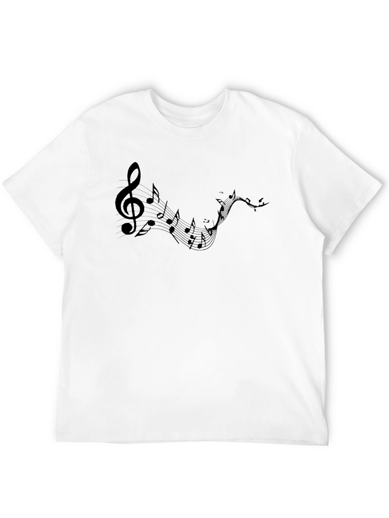 Musical Note Graphic Black T-Shirt