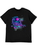 Cosmic Astronaut T-Shirt: Pool Playing Spaceman