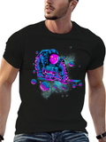 Cosmic Astronaut T-Shirt: Pool Playing Spaceman