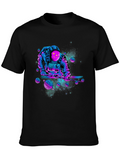 Cosmic Astronaut T-Shirt: Pool Playing Spaceman