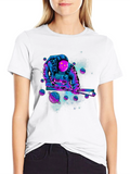 Cosmic Astronaut T-Shirt: Pool Playing Spaceman