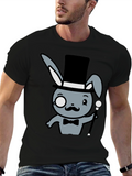 Dapper Rabbit Top Hat Bowtie T-Shirt