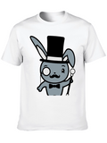Dapper Rabbit Top Hat Bowtie T-Shirt