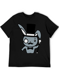 Dapper Rabbit Top Hat Bowtie T-Shirt