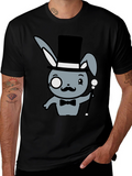 Dapper Rabbit Top Hat Bowtie T-Shirt