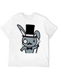 Dapper Rabbit Top Hat Bowtie T-Shirt
