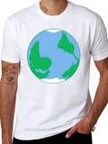 Earth Globe Graphic Tee -  World Lovers T-Shirt