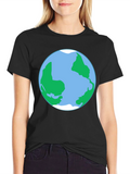 Earth Globe Graphic Tee -  World Lovers T-Shirt