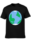 Earth Globe Graphic Tee -  World Lovers T-Shirt