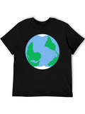 Earth Globe Graphic Tee -  World Lovers T-Shirt