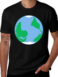 Earth Globe Graphic Tee -  World Lovers T-Shirt