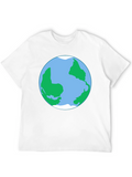 Earth Globe Graphic Tee -  World Lovers T-Shirt