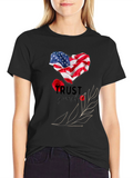 Trust Yourself American Flag Heart T-Shirt