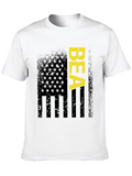 Distressed American Flag BEA Graphic T-Shirt