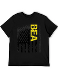 Distressed American Flag BEA Graphic T-Shirt
