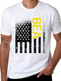Distressed American Flag BEA Graphic T-Shirt