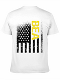 Distressed American Flag BEA Graphic T-Shirt