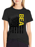 Distressed American Flag BEA Graphic T-Shirt