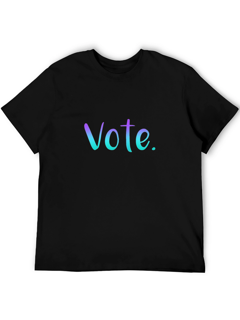 Vote T-Shirt: Gradient Lettering Casual Fit
