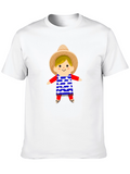 Festive USA Star Doll Graphic Tee