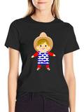 Festive USA Star Doll Graphic Tee