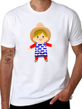 Festive USA Star Doll Graphic Tee