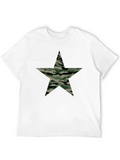 Camo Star Graphic Black T-Shirt
