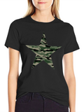 Camo Star Graphic Black T-Shirt