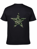 Camo Star Graphic Black T-Shirt