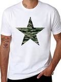 Camo Star Graphic Black T-Shirt