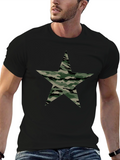 Camo Star Graphic Black T-Shirt