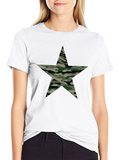 Camo Star Graphic Black T-Shirt