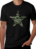Camo Star Graphic Black T-Shirt