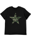Camo Star Graphic Black T-Shirt