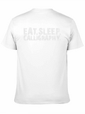 Eat Sleep Calligraphy Black T-Shirt