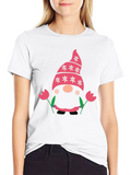 Spring Gnome T-Shirt - Cute Floral Design