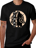 Viking Warrior Rune Graphic T-Shirt